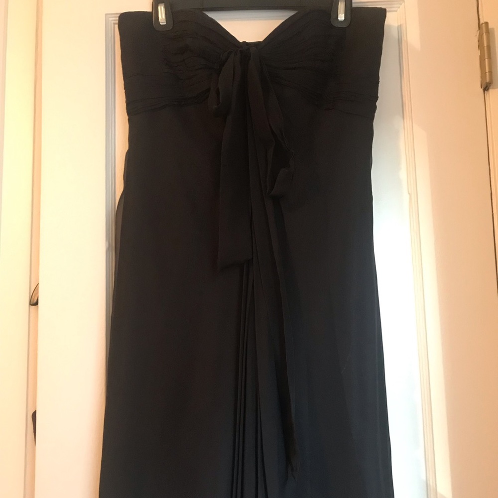 Laundry by Design black silk strapless dress